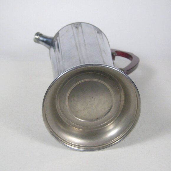 Cocktail Shaker Vintage 1920s 1930s Art Deco Stainless Chrome Bakelite Handle - Picture 6 of 16